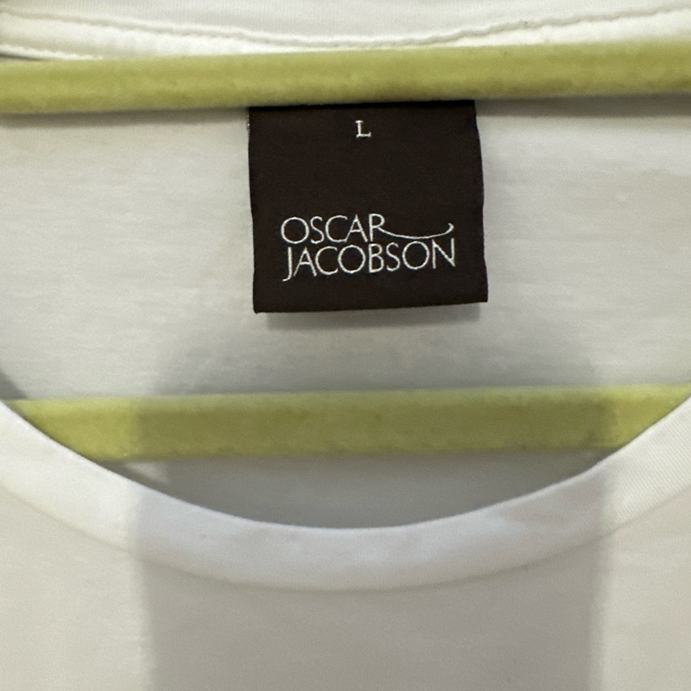 Oscar Jacobson White Crew Neck T‑Shirt